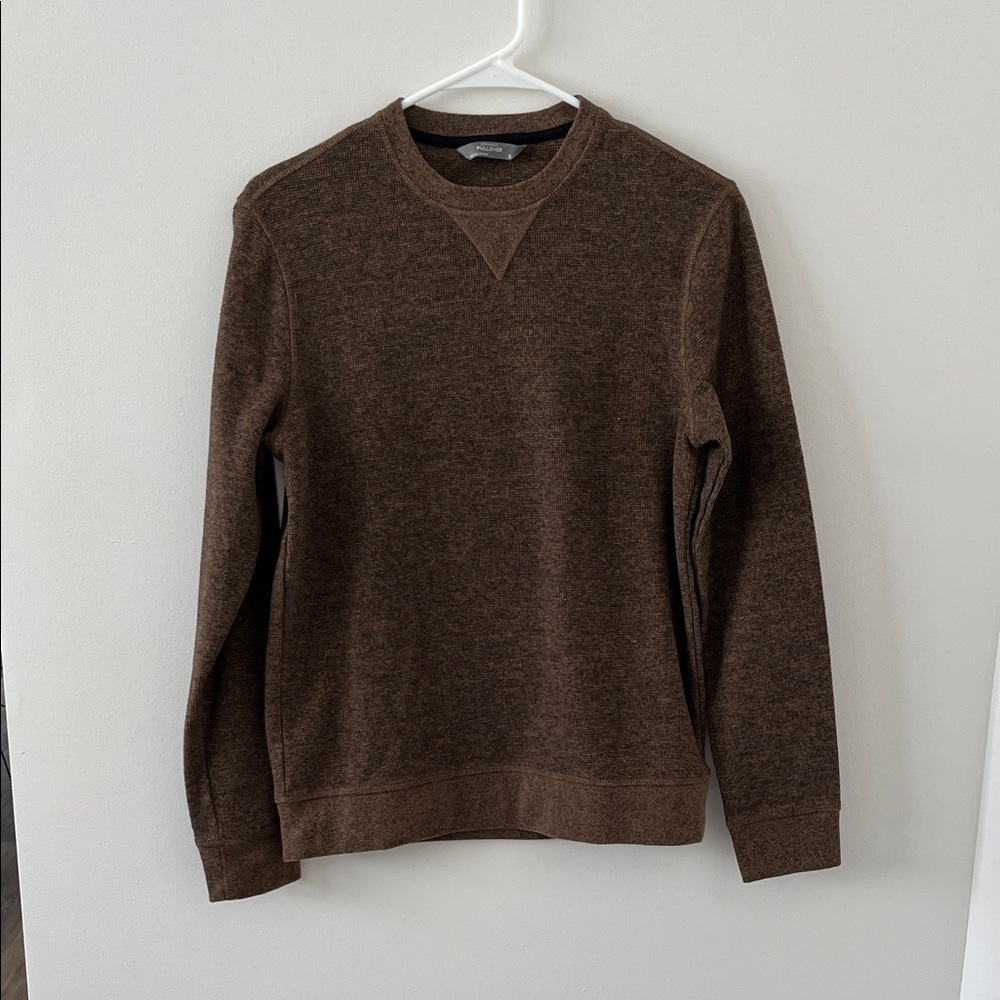 Classic Brown Crewneck Sweater for Men